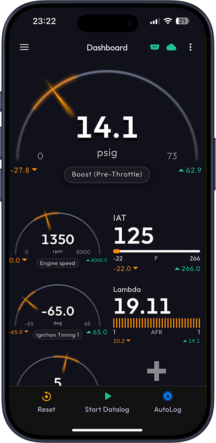 bootmod3 App Dashboard Screen